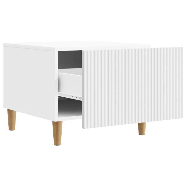 Couchtisch mit Schubladen Weiß 49 x 50 x 40 cm Holzwerkstoff