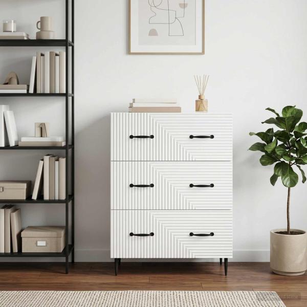 Schubladenschrank Weiß 66 x 34,5 x 89,5 cm Holzwerkstoff