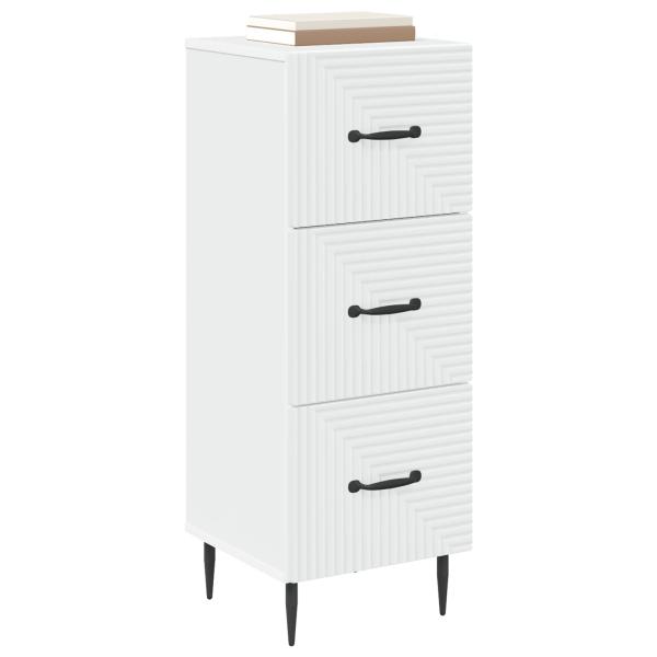 Schubladenschrank Weiß 33 x 34,5 x 89,5 cm Holzwerkstoff