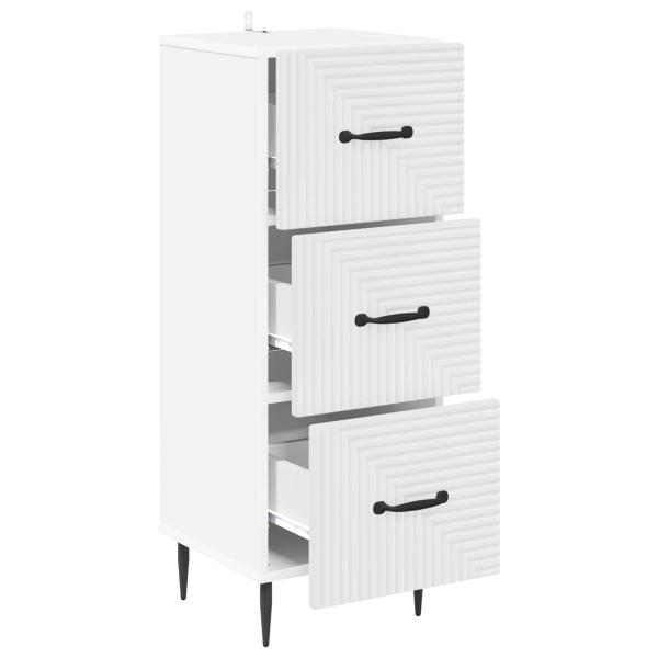 Schubladenschrank Weiß 33 x 34,5 x 89,5 cm Holzwerkstoff