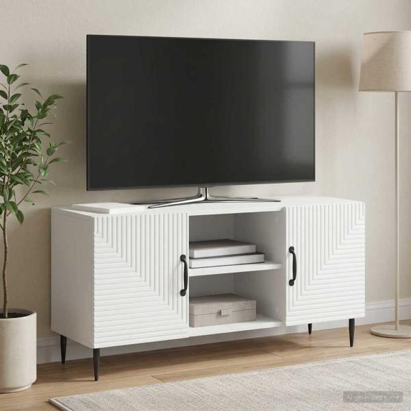 ARDEBO.de - TV-Schränk Weiß 102 x 34,5 x 50 cm Holzwerkstoff
