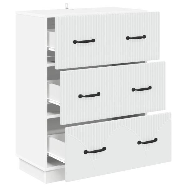 Schubladenschrank Weiß 66 x 34,5 x 87 cm Holzwerkstoff