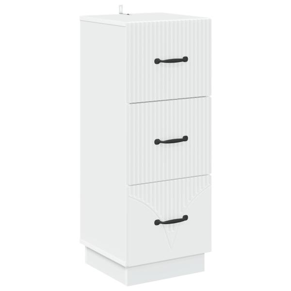 Schubladenschrank Weiß 33 x 34,5 x 87 cm Holzwerkstoff
