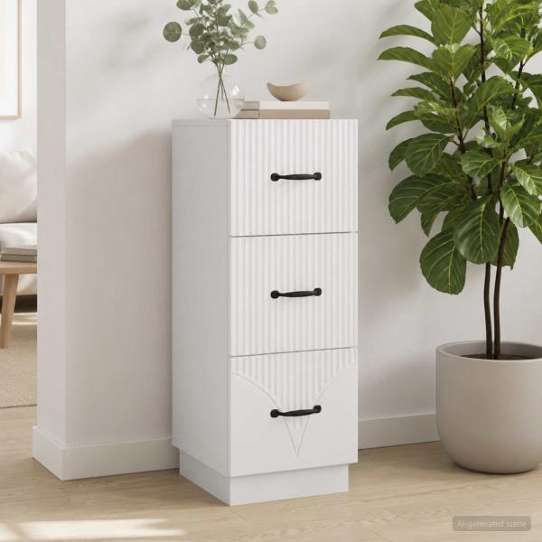 Schubladenschrank Weiß 33 x 34,5 x 87 cm Holzwerkstoff