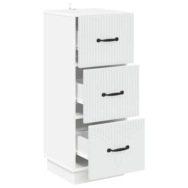 Schubladenschrank Weiß 33 x 34,5 x 87 cm Holzwerkstoff