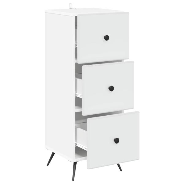 Schubladenschrank Weiß 33 x 34,5 x 90 cm Holzwerkstoff