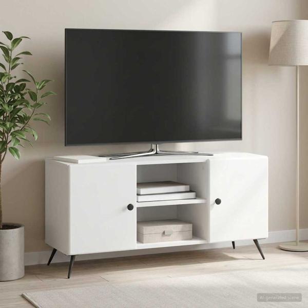 ARDEBO.de - TV-Schränk Weiß 102 x 34,5 x 50 cm Holzwerkstoff