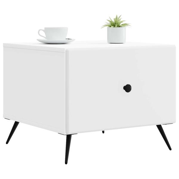 Couchtisch mit Schubladen Wei? 49 x 50 x 40 cm Holzwerkstoff