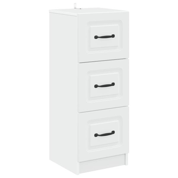 Schubladenschrank Weiß 33 x 34,5 x 87 cm Holzwerkstoff