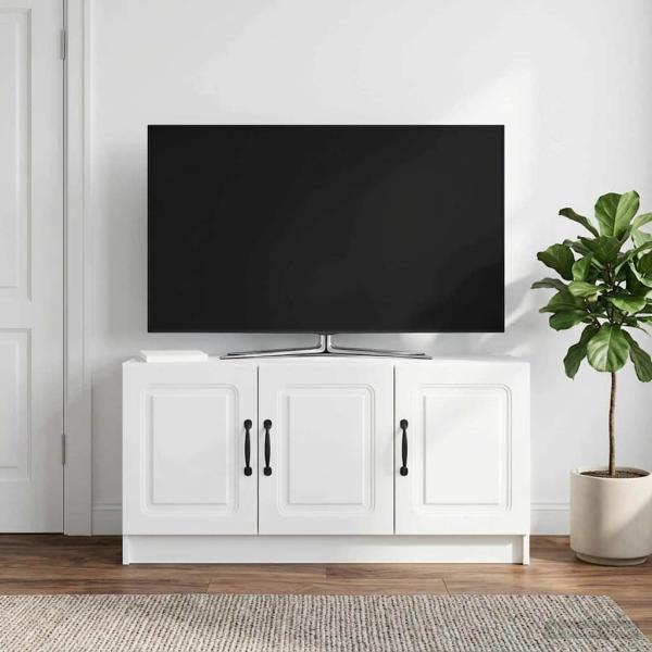 ARDEBO.de - TV-Schränk Weiß 99 x 34,5 x 47 cm Holzwerkstoff