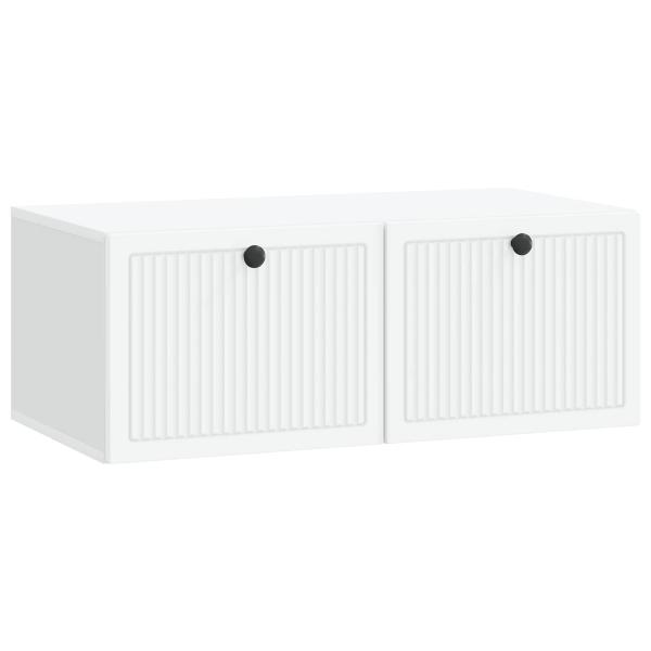 Wandmontierter TV-Schrank Weiß 78,5 x 41 x 30 cm Holzwerkstoff