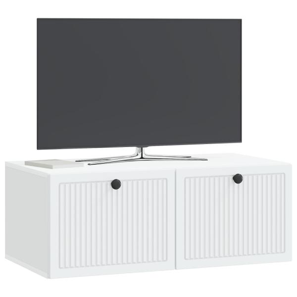 Wandmontierter TV-Schrank Weiß 78,5 x 41 x 30 cm Holzwerkstoff