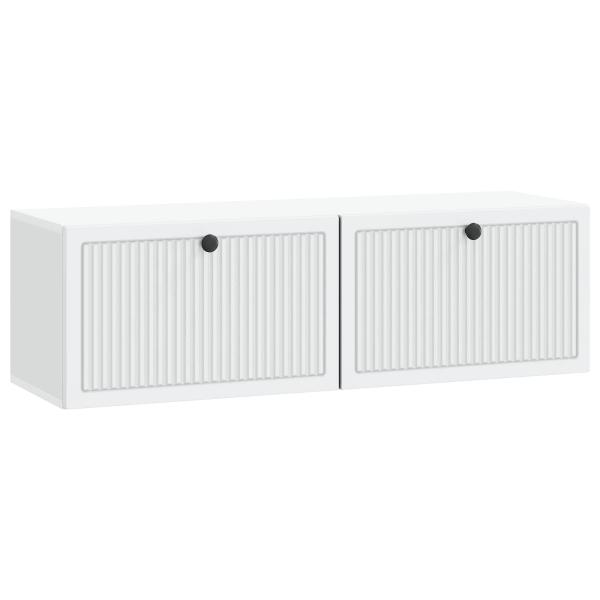 Wandmontierter TV-Schrank Weiß 98 x 31 x 30 cm Holzwerkstoff
