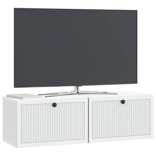 Wandmontierter TV-Schrank Weiß 98 x 31 x 30 cm Holzwerkstoff