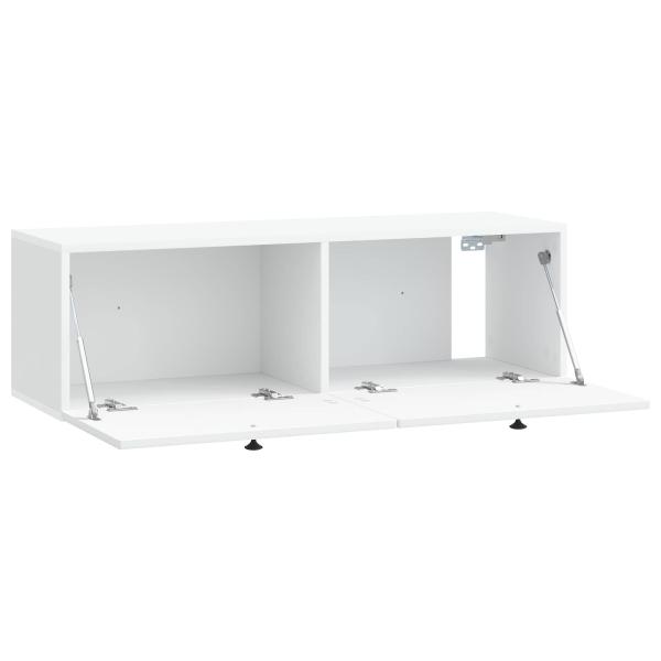 Wandmontierter TV-Schrank Weiß 98 x 31 x 30 cm Holzwerkstoff