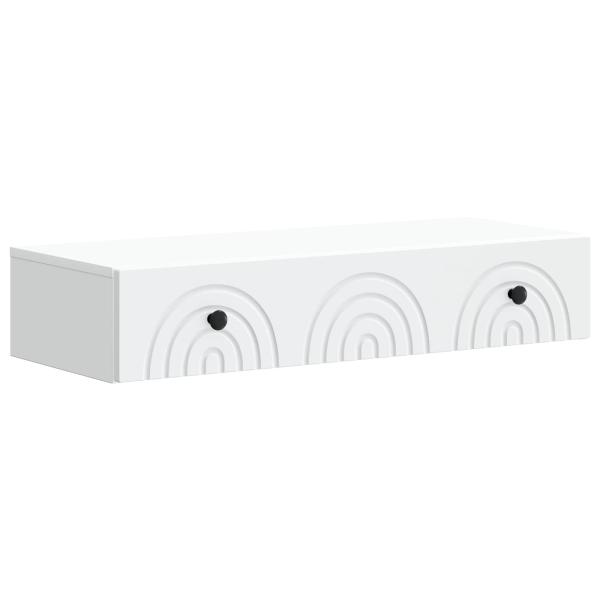 Wandmontierter Beistelltisch Weiß 87,5 x 34,5 x 17 cm