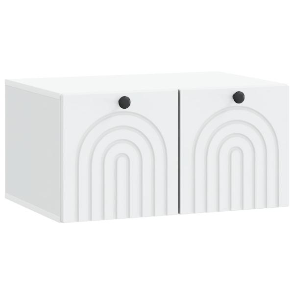 Wandmontierter TV-Schrank Weiß 59,5 x 41 x 30 cm Holzwerkstoff