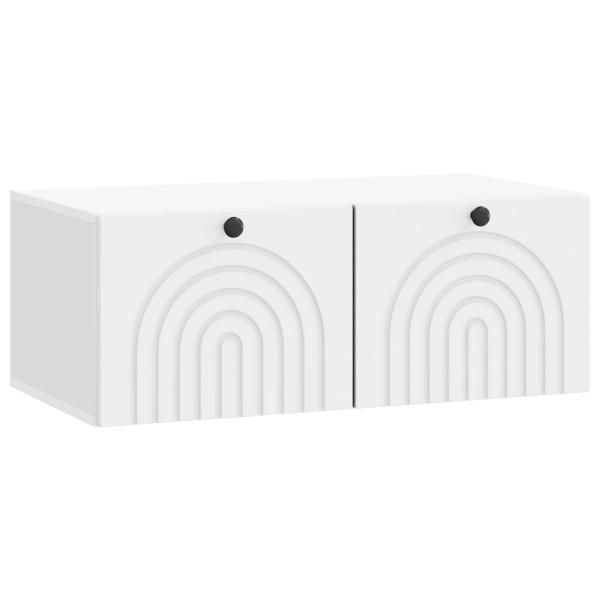 Wandmontierter TV-Schrank Weiß 78,5 x 41 x 30 cm Holzwerkstoff