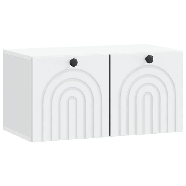 Wandmontierter TV-Schrank Weiß 59,5 x 31 x 30 cm Holzwerkstoff