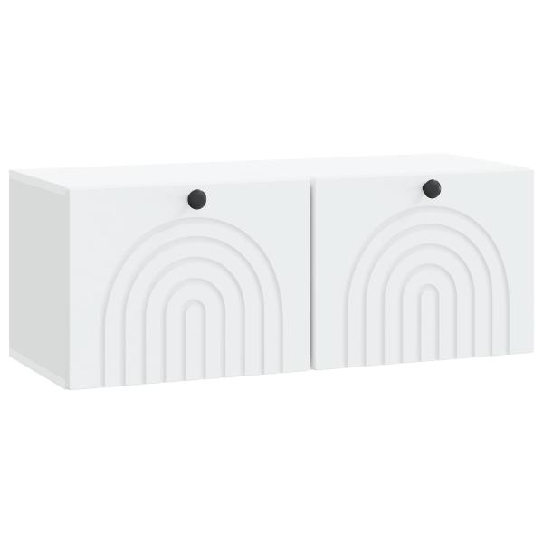 Wandmontierter TV-Schrank Weiß 78,5 x 31 x 30 cm Holzwerkstoff