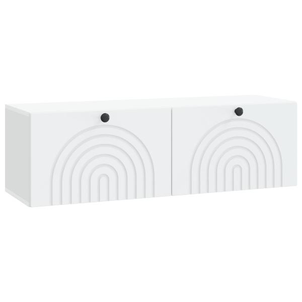 Wandmontierter TV-Schrank Weiß 98 x 31 x 30 cm Holzwerkstoff
