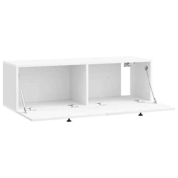 Wandmontierter TV-Schrank Weiß 98 x 31 x 30 cm Holzwerkstoff