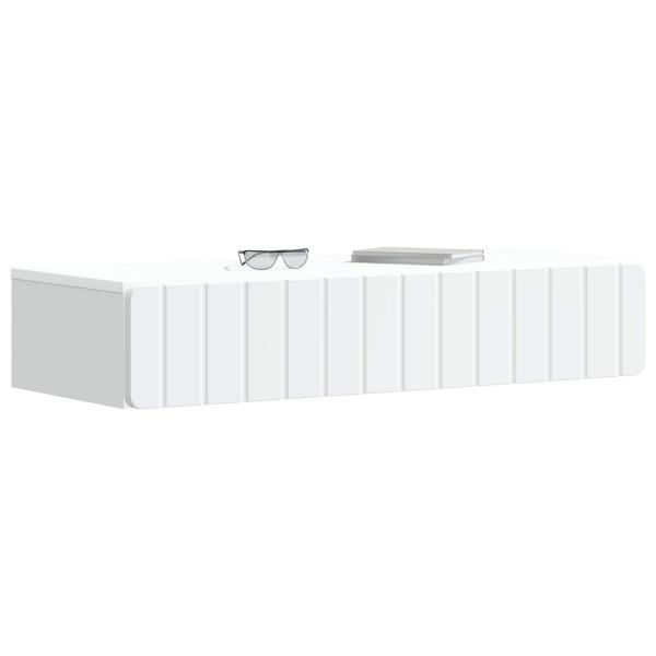 Wandmontierter Beistelltisch Weiß 87,5 x 34,5 x 17 cm