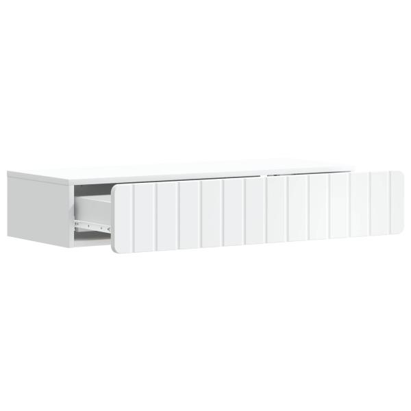 Wandmontierter Beistelltisch Weiß 87,5 x 34,5 x 17 cm