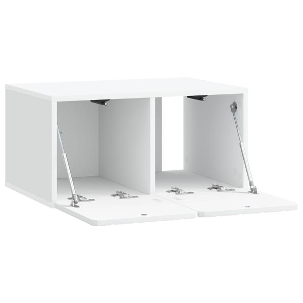 Wandmontierter TV-Schrank 59,5 x 41 x 30 cm Weiß Holzwerkstoff