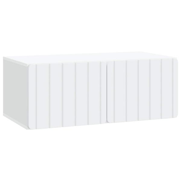 Wandmontierter TV-Schrank 78,5 x 41 x 30 cm Weiß Holzwerkstoff