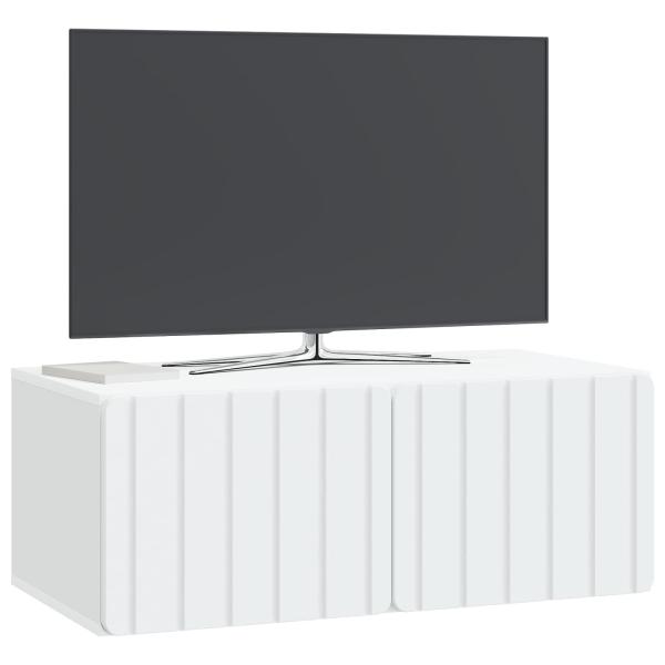 Wandmontierter TV-Schrank 78,5 x 41 x 30 cm Weiß Holzwerkstoff