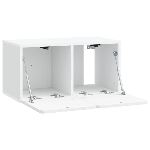 Wandmontierter TV-Schrank 59,5 x 31 x 30 cm Weiß Holzwerkstoff
