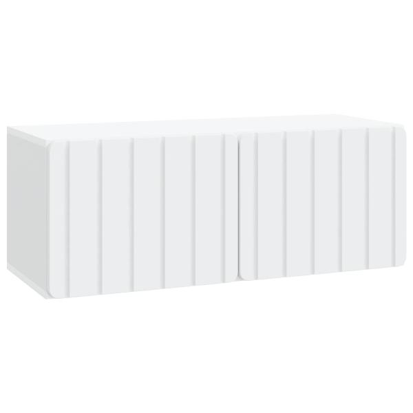 Wandmontierter TV-Schrank 78,5 x 31 x 30 cm Weiß Holzwerkstoff
