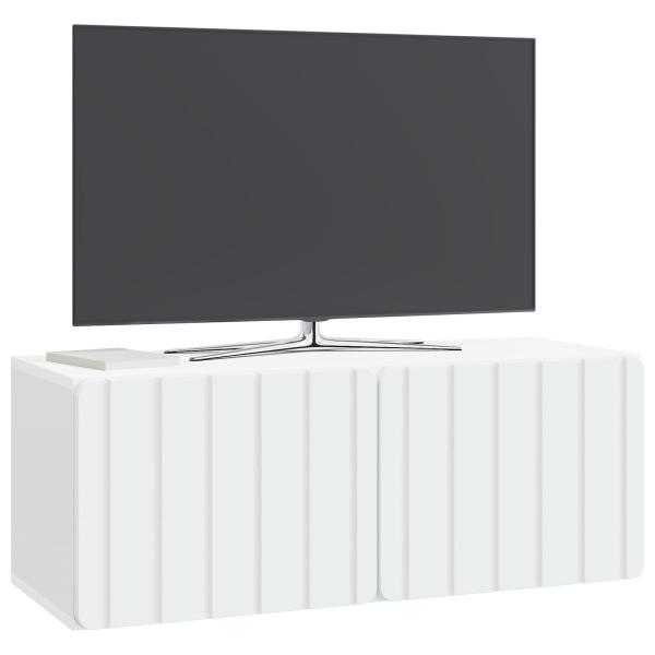 Wandmontierter TV-Schrank 78,5 x 31 x 30 cm Weiß Holzwerkstoff