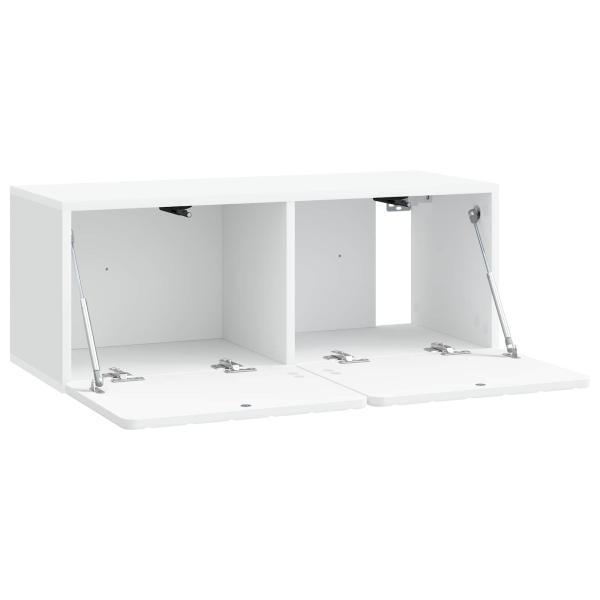 Wandmontierter TV-Schrank 78,5 x 31 x 30 cm Weiß Holzwerkstoff