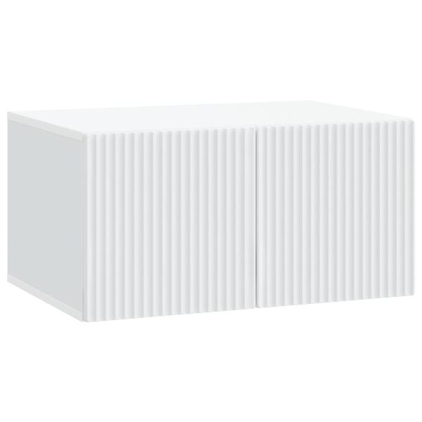 Wandmontierter TV-Schrank Weiß 59,5 x 41 x 30 cm Holzwerkstoff