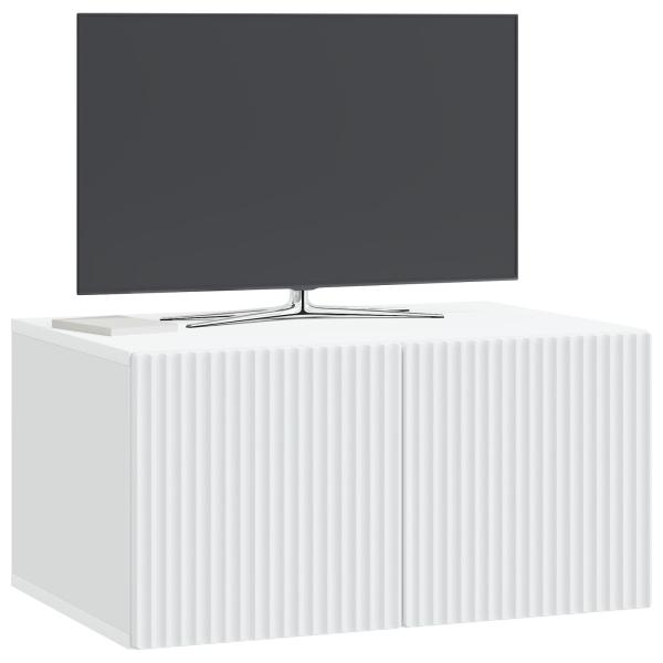 Wandmontierter TV-Schrank Weiß 59,5 x 41 x 30 cm Holzwerkstoff