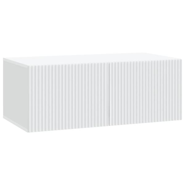 Wandmontierter TV-Schrank Weiß 78,5 x 41 x 30 cm Holzwerkstoff