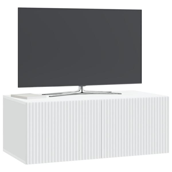 Wandmontierter TV-Schrank Weiß 78,5 x 41 x 30 cm Holzwerkstoff