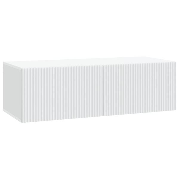 Wandmontierter TV-Schrank Weiß 98 x 41 x 30 cm Holzwerkstoff
