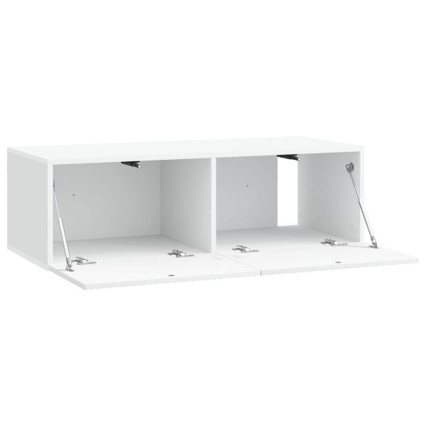 Wandmontierter TV-Schrank Weiß 98 x 41 x 30 cm Holzwerkstoff
