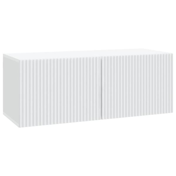 Wandmontierter TV-Schrank Weiß 78,5 x 31 x 30 cm Holzwerkstoff