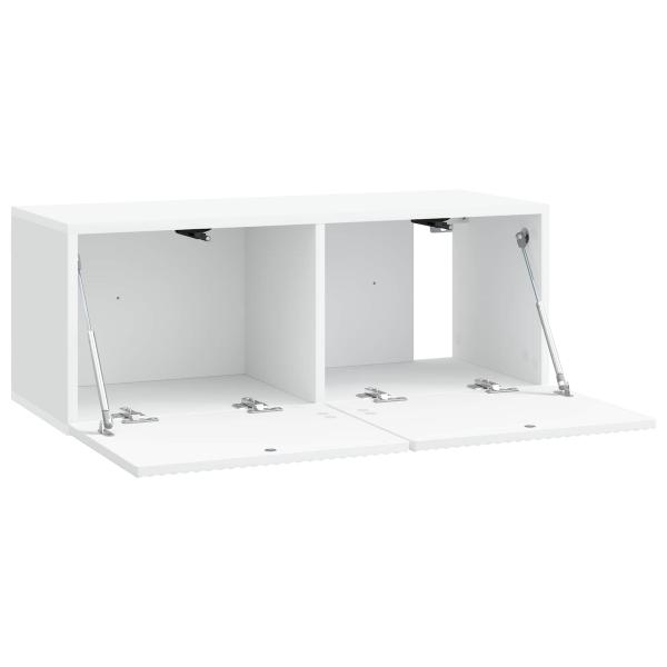 Wandmontierter TV-Schrank Weiß 78,5 x 31 x 30 cm Holzwerkstoff