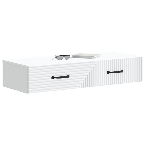 Wandmontierter Beistelltisch Wei? 87,5 x 34,5 x 17 cm