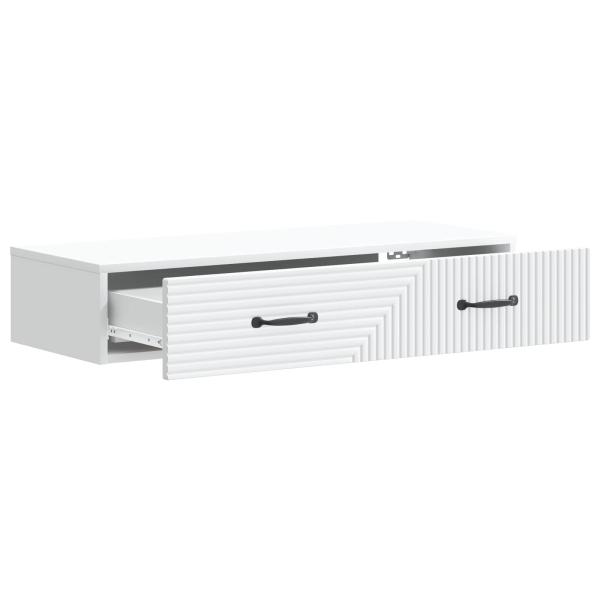 Wandmontierter Beistelltisch Wei? 87,5 x 34,5 x 17 cm