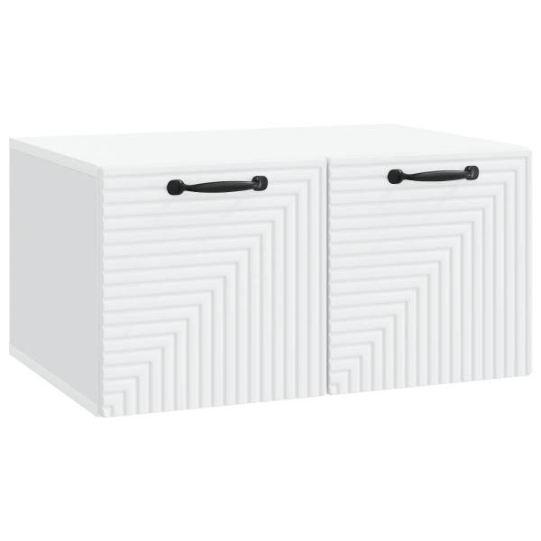 Wandmontierter TV-Schrank Weiß 59,5 x 41 x 30 cm Holzwerkstoff