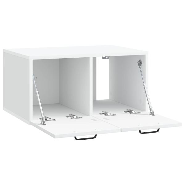Wandmontierter TV-Schrank Weiß 59,5 x 41 x 30 cm Holzwerkstoff
