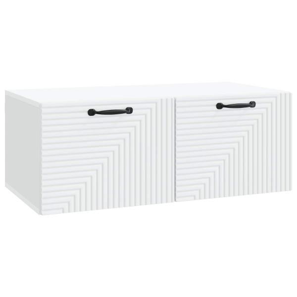 Wandmontierter TV-Schrank Weiß 78,5 x 41 x 30 cm Holzwerkstoff