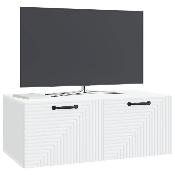 Wandmontierter TV-Schrank Weiß 78,5 x 41 x 30 cm Holzwerkstoff