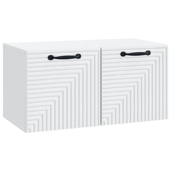 Wandmontierter TV-Schrank Weiß 59,5 x 31 x 30 cm Holzwerkstoff